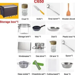 Nomad Gear Camping-Werkzeuge|Camping Im Freien-Tragbare Campingküche – Faltbare Outdoor-Kochstation