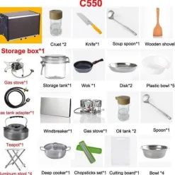 Nomad Gear Camping-Werkzeuge|Camping Im Freien-Tragbare Campingküche – Faltbare Outdoor-Kochstation