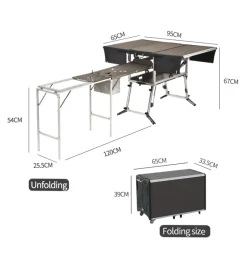 Trail u0026 Beyond Camping-Werkzeuge|Camping Im Freien-Tragbare Campingküche – Faltbare Outdoor-Kochstation