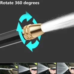 Adventure Basecamp Autopflege|Autozubehör-Tragbare Hochdruck-Wasserpistole – Einstellbare, leicht zu reinigende Spritzpistole