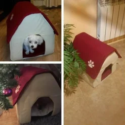 Decor Haustierzubehör|Haustierbetten-Tragbare Hundehütte für draußen – Zwinger für Haustiere