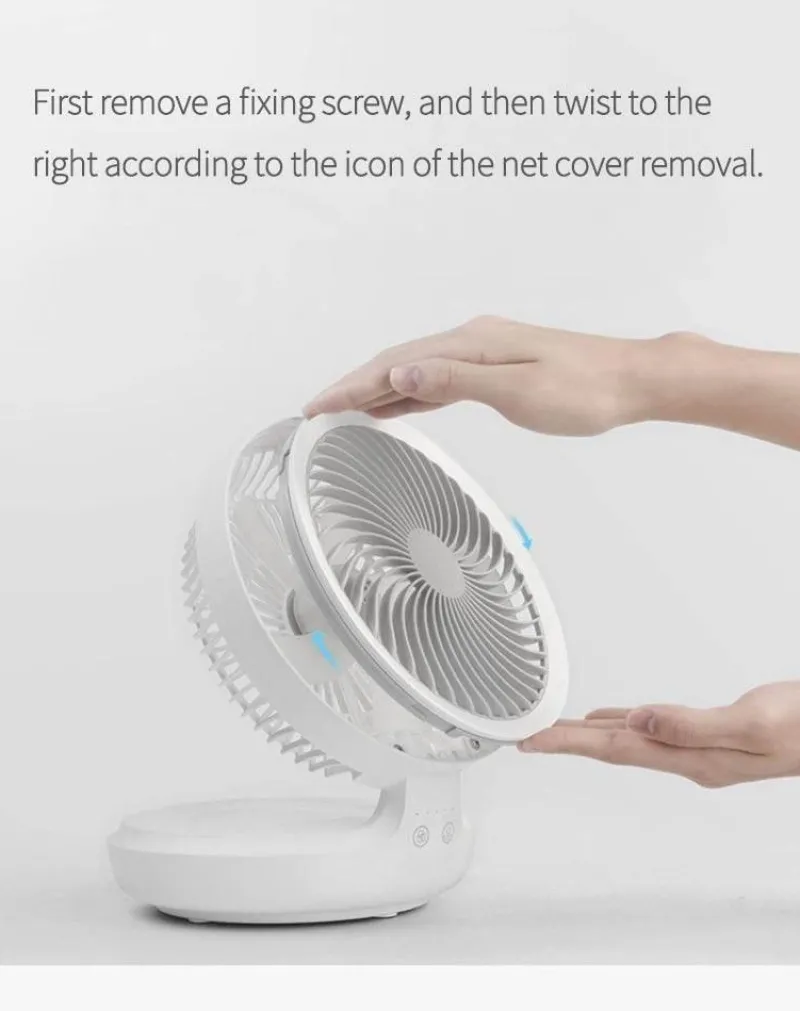 Cozy Living Gadgets Für Zuhause|Beleuchtung-Tragbare kabellose faltbare Ventilator-Nachtlampe