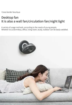 Cozy Living Gadgets Für Zuhause|Beleuchtung-Tragbare kabellose faltbare Ventilator-Nachtlampe