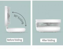 Cozy Living Gadgets Für Zuhause|Beleuchtung-Tragbare kabellose faltbare Ventilator-Nachtlampe