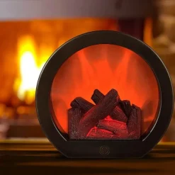 Willow u0026 Whim Beleuchtung-Tragbare Kamin-Nachtlampe – Inferno-Design