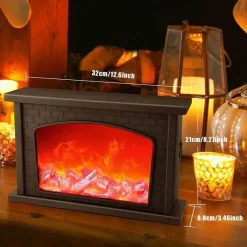 Willow u0026 Whim Beleuchtung-Tragbare Kamin-Nachtlampe – Inferno-Design