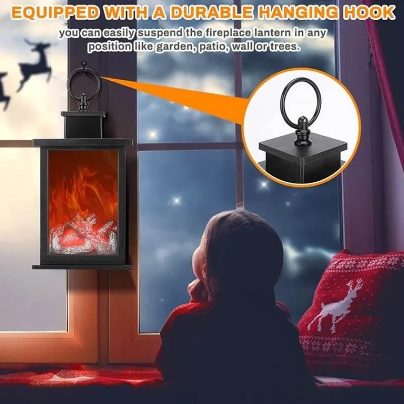 Willow u0026 Whim Beleuchtung-Tragbare Kamin-Nachtlampe – Inferno-Design