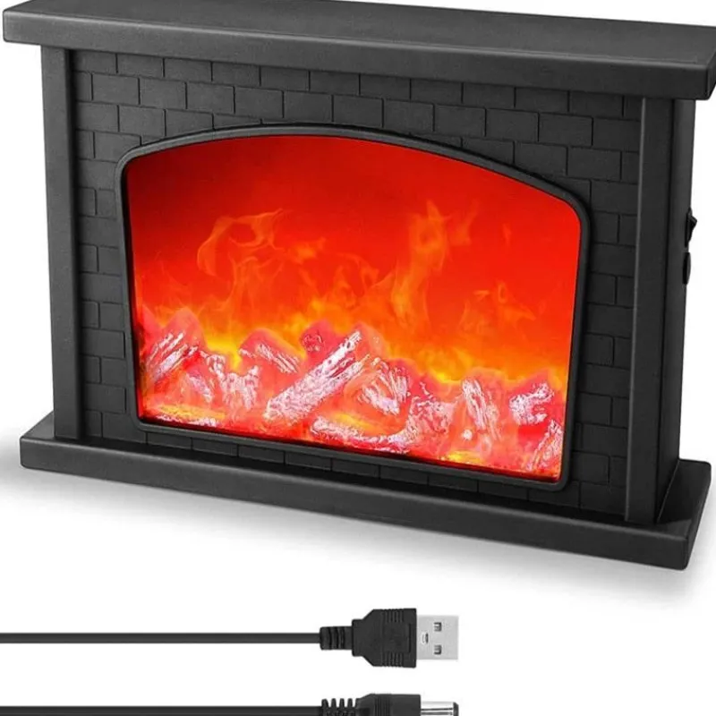 Willow u0026 Whim Beleuchtung-Tragbare Kamin-Nachtlampe – Inferno-Design