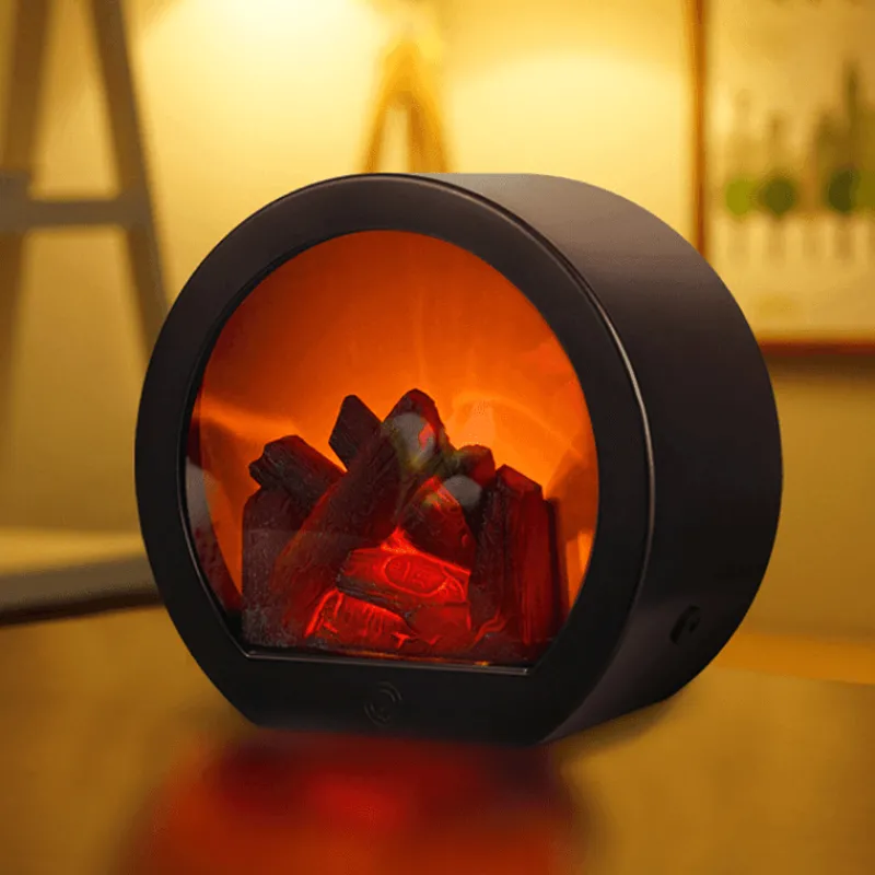 Willow u0026 Whim Beleuchtung-Tragbare Kamin-Nachtlampe – Inferno-Design