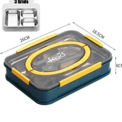 Adventure Basecamp Camping-Werkzeuge|Camping Im Freien-Tragbare Lunchbox aus Edelstahl – auslaufsicherer Lebensmittelbehälter