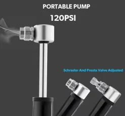 Decor Fahrräder & Verkehr-Tragbare Mini-Fahrradpumpe aus Aluminium – kompakte Fahrradluftpumpe