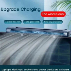 The Decor Haven Gadgets Für Zuhause-Tragbare, per USB wiederaufladbare Mini-Klimaanlage – Clip-On-Kühler