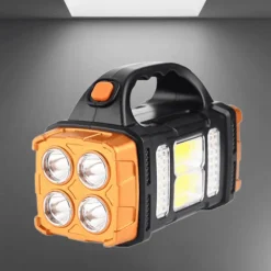 The Outdoor Vault Camping-Werkzeuge|Heimwerkzeuge-Tragbare Solar-Powerbank mit LED-Taschenlampe – Ladegerät für den Außenbereich