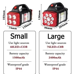 The Outdoor Vault Camping-Werkzeuge|Heimwerkzeuge-Tragbare Solar-Powerbank mit LED-Taschenlampe – Ladegerät für den Außenbereich
