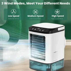 The Decor Haven Gadgets Für Zuhause-Tragbare Ultraschall-Klimaanlage mit kühlem Nebel – Luftbefeuchter mit Doppelsprühfunktion