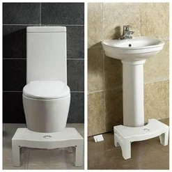 Tranquil Waters Badezimmer-Tragbarer Bade-Fußhocker – Tritthocker für das Badezimmer