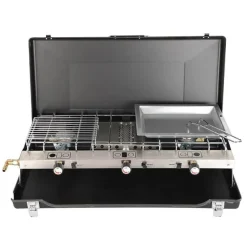 Adventure Basecamp Camping Im Freien|Küche & Esszimmer-Tragbarer 2-Brenner-Grill – Kompakte Kochlösung für draußen