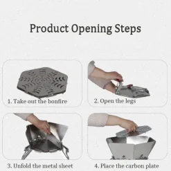 The Outdoor Vault Camping-Werkzeuge|Camping Im Freien-Tragbarer Camping-BBQ-Grill – Abenteuerbereiter Outdoor-Grill