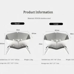The Outdoor Vault Camping-Werkzeuge|Camping Im Freien-Tragbarer Camping-BBQ-Grill – Abenteuerbereiter Outdoor-Grill