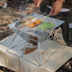 Trail u0026 Beyond Camping-Werkzeuge|Camping Im Freien-Tragbarer Campinggrill aus Edelstahl – faltbares, abnehmbares Kochwerkzeug