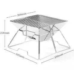 Trail u0026 Beyond Camping-Werkzeuge|Camping Im Freien-Tragbarer Campinggrill aus Edelstahl – faltbares, abnehmbares Kochwerkzeug