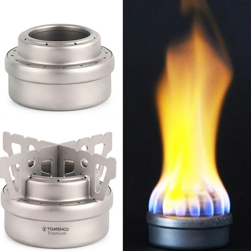 Gear Up u0026 Go Camping-Werkzeuge|Outdoor-Gadgets-Tragbarer Campingkocher aus Titan – Leichter Reisekocher