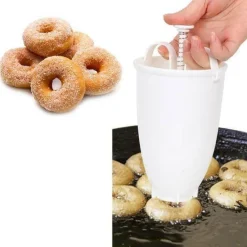 The Decor Haven Küche & Esszimmer-Tragbarer Donut-Maker – Schnelles und einfaches Backgerät