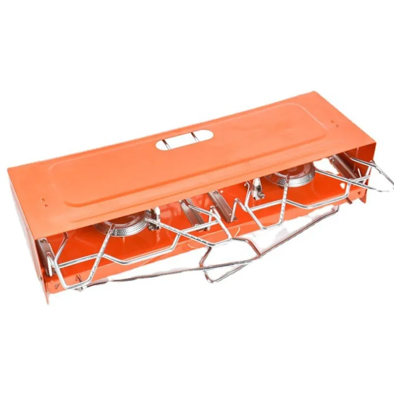 The Outdoor Vault Camping-Werkzeuge|Heimwerkzeuge-Tragbarer Doppelgasbrenner - Faltbarer Campingkocher