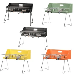 The Outdoor Vault Camping-Werkzeuge|Heimwerkzeuge-Tragbarer Doppelgasbrenner - Faltbarer Campingkocher