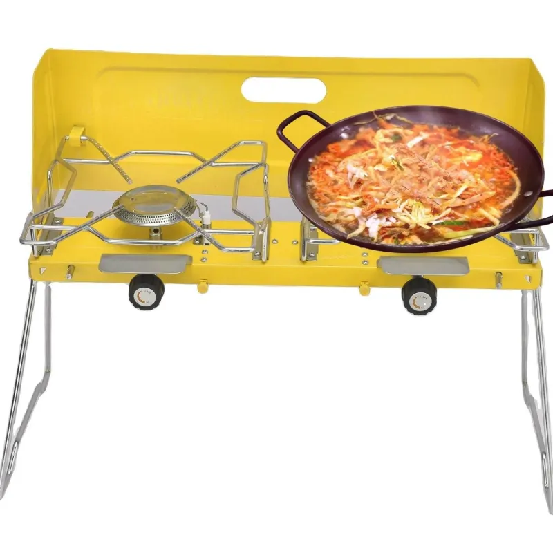 The Outdoor Vault Camping-Werkzeuge|Heimwerkzeuge-Tragbarer Doppelgasbrenner - Faltbarer Campingkocher