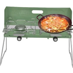 The Outdoor Vault Camping-Werkzeuge|Heimwerkzeuge-Tragbarer Doppelgasbrenner - Faltbarer Campingkocher