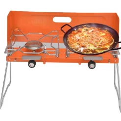 The Outdoor Vault Camping-Werkzeuge|Heimwerkzeuge-Tragbarer Doppelgasbrenner - Faltbarer Campingkocher