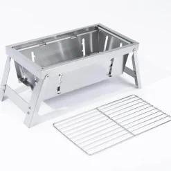 Trail u0026 Beyond Camping-Werkzeuge|Camping Im Freien-Tragbarer Edelstahlgrill - Faltbarer Campingkocher