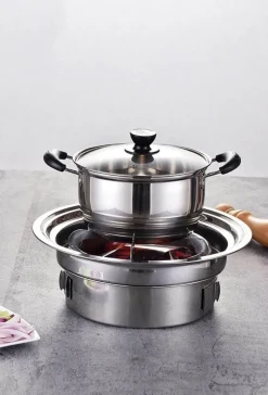 Adventure Basecamp Camping Im Freien|Outdoor-Artikel-Tragbarer Edelstahl-Holzkohlegrill – Campinggrill im koreanischen Stil