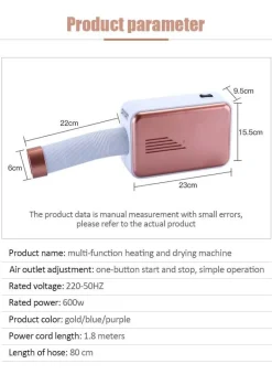Comfort u0026 Style Gadgets Für Zuhause-Tragbarer elektrischer Ventilator – rotierender Trockner für den Heimgebrauch