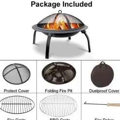 Adventure Basecamp Camping Im Freien|Outdoor-Artikel-Tragbarer, faltbarer Feuerstellengrill – Grillbrenner für den Außenbereich