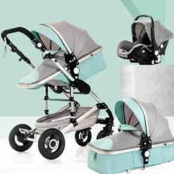 Kinder The Decor Haven Kinderwagen & Zubehör-Tragbarer, faltbarer 3-in-1-Kinderwagen – Hochformat-Design mit zwei Richtungen