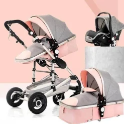 Kinder The Decor Haven Kinderwagen & Zubehör-Tragbarer, faltbarer 3-in-1-Kinderwagen – Hochformat-Design mit zwei Richtungen