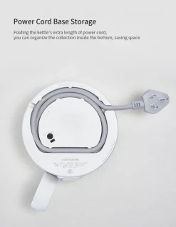 The Decor Haven Küche & Esszimmer-Tragbarer, faltbarer Wasserkocher – Reisekessel für heißes Wasser