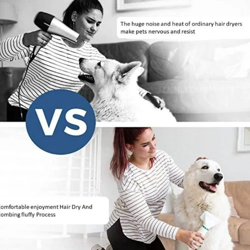 Furendo Haustierzubehör|Reinigungswerkzeuge Für Haustiere-Tragbarer Haustier-Haartrockner – 2-in-1 verstellbarer Hunde-/Katzentrockner