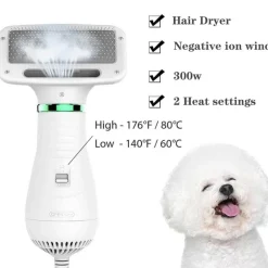 Furendo Haustierzubehör|Reinigungswerkzeuge Für Haustiere-Tragbarer Haustier-Haartrockner – 2-in-1 verstellbarer Hunde-/Katzentrockner