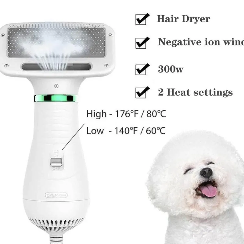 Furendo Haustierzubehör|Reinigungswerkzeuge Für Haustiere-Tragbarer Haustier-Haartrockner – 2-in-1 verstellbarer Hunde-/Katzentrockner