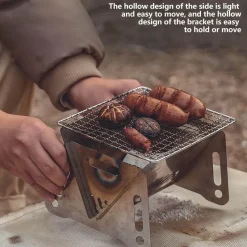 Adventure Basecamp Camping Im Freien|Outdoor-Artikel-Tragbarer Holzkohlegrill – Faltbares Camping-Grillwerkzeug