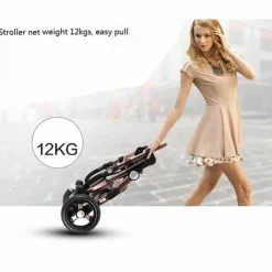 Kinder The Decor Haven Kinderwagen & Zubehör-Tragbarer 3-in-1-Kinderwagen – luxuriöser, faltbarer Querwagen