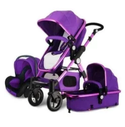 Kinder The Decor Haven Kinderwagen & Zubehör-Tragbarer 3-in-1-Kinderwagen – luxuriöser, faltbarer Querwagen