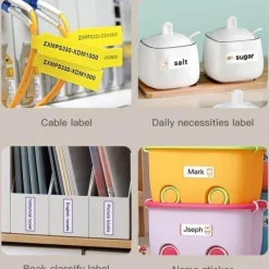 The Decor Haven Küche & Esszimmer|Gadgets Für Zuhause-Tragbarer kabelloser Etikettendrucker – Schnelles Thermodruckgerät