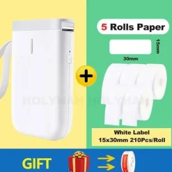 The Decor Haven Küche & Esszimmer|Gadgets Für Zuhause-Tragbarer kabelloser Etikettendrucker – Schnelles Thermodruckgerät