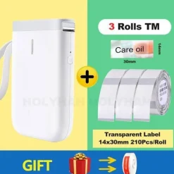 The Decor Haven Küche & Esszimmer|Gadgets Für Zuhause-Tragbarer kabelloser Etikettendrucker – Schnelles Thermodruckgerät