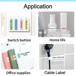 The Decor Haven Küche & Esszimmer|Gadgets Für Zuhause-Tragbarer kabelloser Etikettendrucker – Schnelles Thermodruckgerät