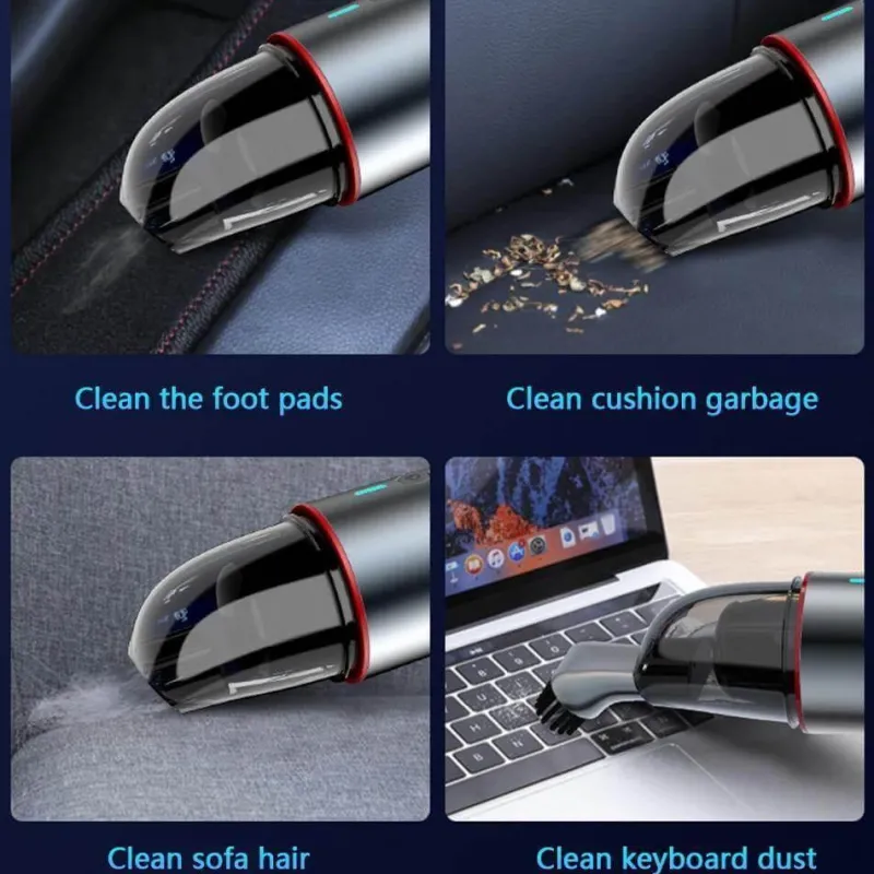 Furendo Autozubehör|Automobilindustrie-Tragbarer kabelloser Mini-Autostaubsauger – Leistungsstarker Handstaubsauger